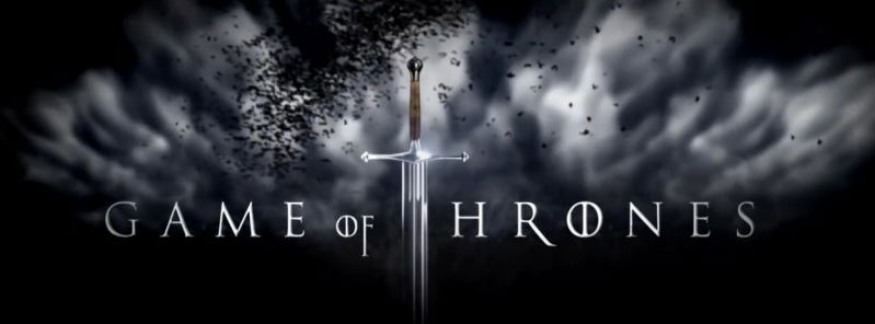 Game of Thrones title art with sword and ash