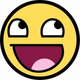 The classic awesome face smiley, forum meme staple