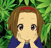 Anime girl avatar surrounded by leafy background art