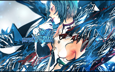 Anime GFX signature with icy blue theme