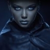 Moody blue-toned digital art portrait, classic forum avatar style