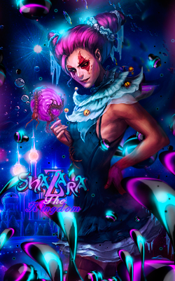 Vibrant fantasy character art with mystical purple and teal theme