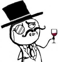 Classic troll-face gentleman meme, forum-era favorite