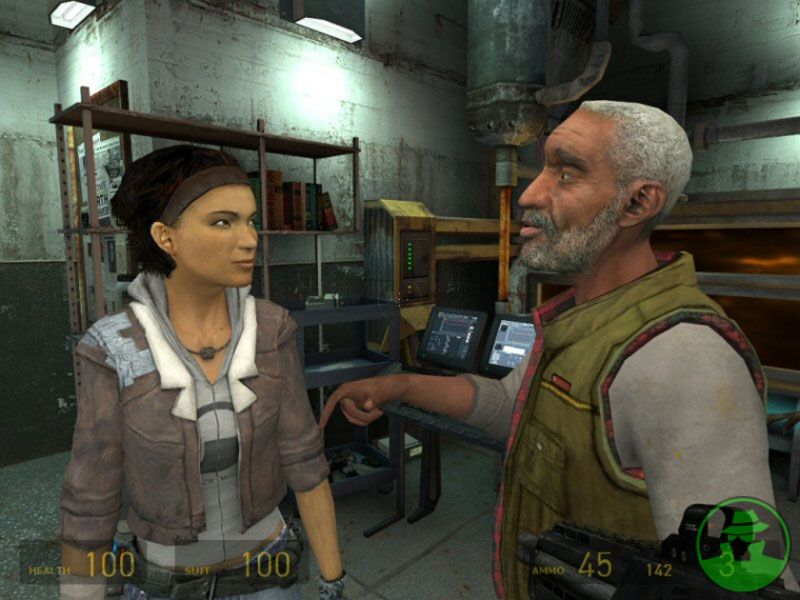 Half-Life 2 dialogue scene with Alyx and Eli