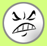Angry emoji face, classic forum reaction icon