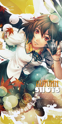 Anime girl GFX art with autumn leaves and warm tones