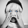 Black-and-white portrait avatar with hands framing the face