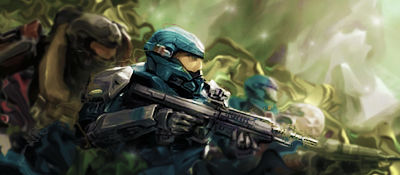 Halo fan art squad ready for battle