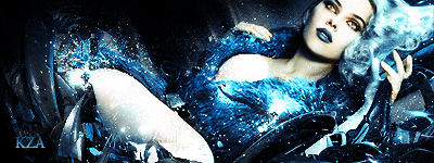Icy blue fantasy woman GFX signature art