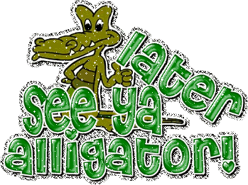 Cheeky alligator glitter GIF signing off