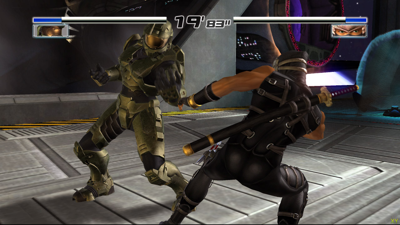 Master Chief clashes with a ninja in crossover fight