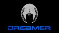 Anonymous mask logo above the DREAMER wordmark