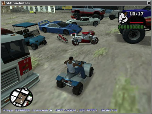 GTA San Andreas garage full of whips