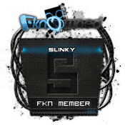 Slinky's FKN member badge with sleek tribal design