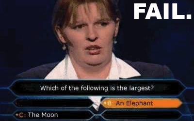 Classic 'Who Wants to Be a Millionaire' fail meme
