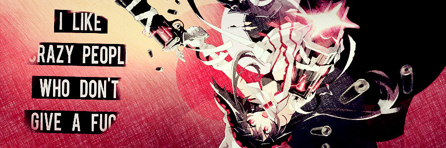 Gritty anime GFX signature with bold attitude quote