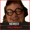 Member avatar with glasses guy and 'YOUNGGUN' tag