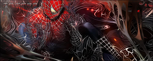 Gritty Spider-Man signature art with dark web-slinging vibes