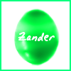 Simple green balloon avatar with a name