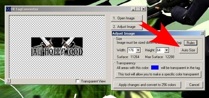HL TagConverter tutorial showing custom CS spray logo