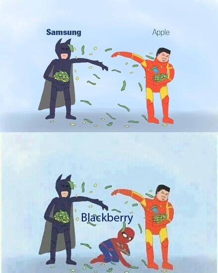 Batman & Iron Man dodge cash, Spider-Man eats Blackberry hit