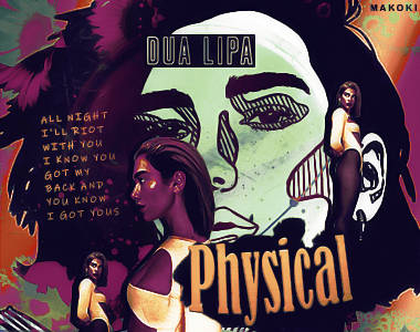 Retro Dua Lipa 'Physical' fan art GFX piece