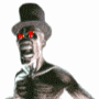 Spooky skeleton in a top hat avatar