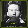 Old-school crew avatar with grainy black-and-white portrait