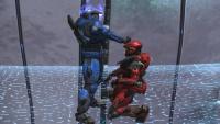 Halo Spartans facing off in classic in-game screenshot