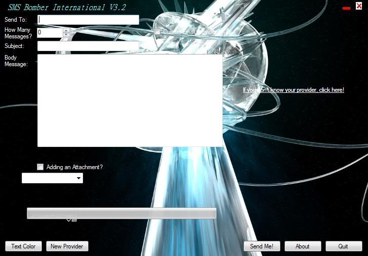 Classic SMS Bomber tool GUI from the forum era