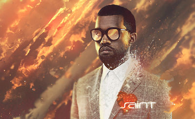 Fiery portrait GFX signature with dispersion effect