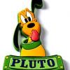 Pluto badge art with green ribbon banner