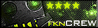 Classic fknCREW banner with stars and green glow