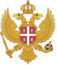 Golden double-headed eagle crest, national coat of arms