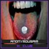 Pill on tongue GFX with neon splash design