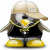 Pixel-art character avatar with cap and mask