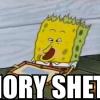 SpongeBob 'memory sheet' cheating meme, classic forum humor