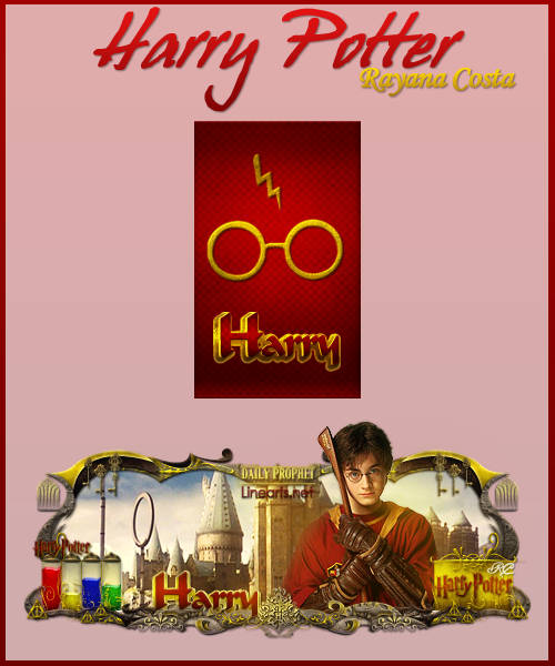 Harry Potter fan GFX signature with Hogwarts banner art