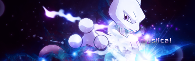 Mewtwo signature art glowing with cosmic energy