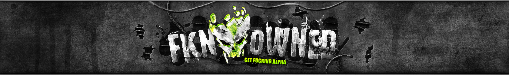 Gritty fkn0wned site banner with skull graphic