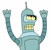 Bender avatar, cheerful throwback to classic forum icons