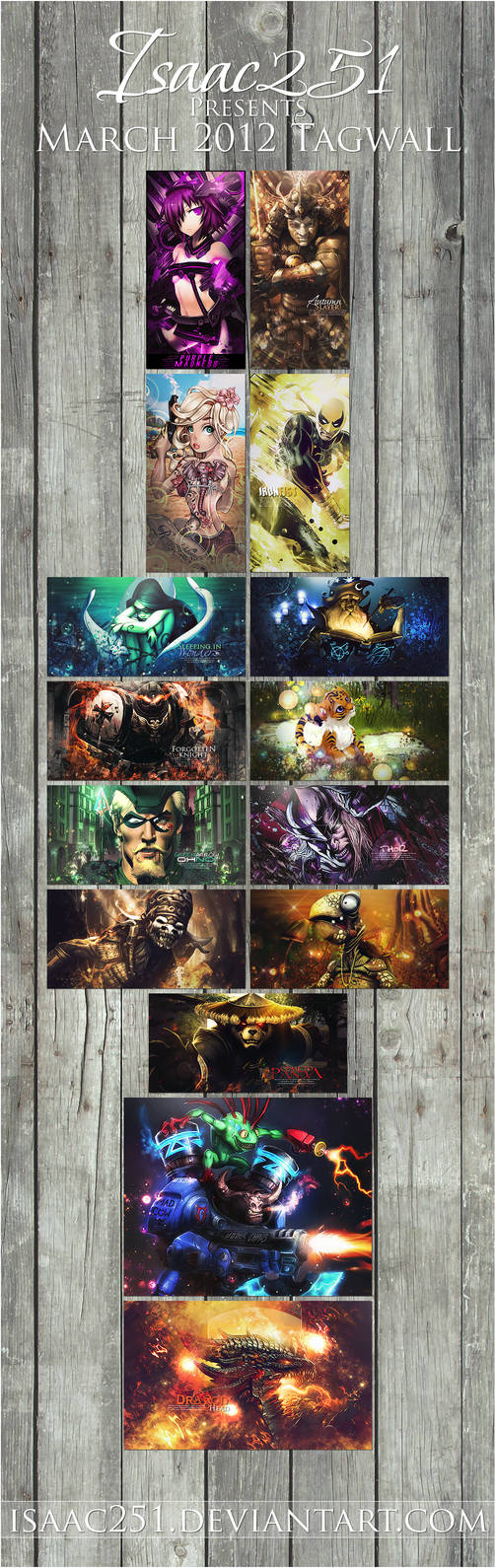 Isaac251's March 2012 tagwall — a gallery of GFX signatures