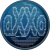 Retro circular badge logo with wing motif
