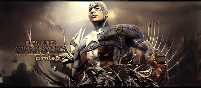 Captain America GFX signature, Marvel-inspired forum artwork