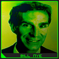 Bill Nye stylized green avatar from the science guy days