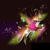 Fiery floral GFX art with vibrant swirling colors