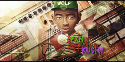Tyler the Creator GFX art with WOLF cap