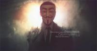 Anonymous mask GFX signature with dramatic lighting