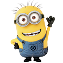 Minion waving hello, a cheerful forum meme image