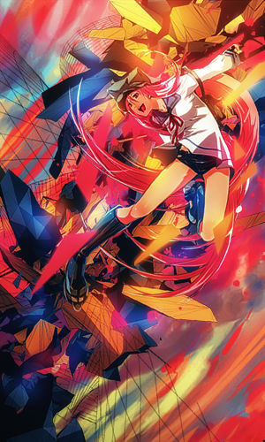 Dynamic anime GFX explosion — classic early-2010s forum signature art
